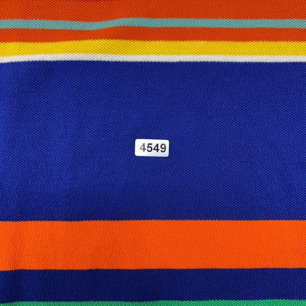 Vintage Polo Ralph Lauren Polo Shirt Mens 2XL Short Sleeve Colorblock Rainbow - Picture 9 of 9